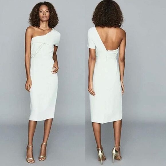 Reiss Dresses & Skirts - Reiss riana one shoulder bodycon dress aqua new no tags